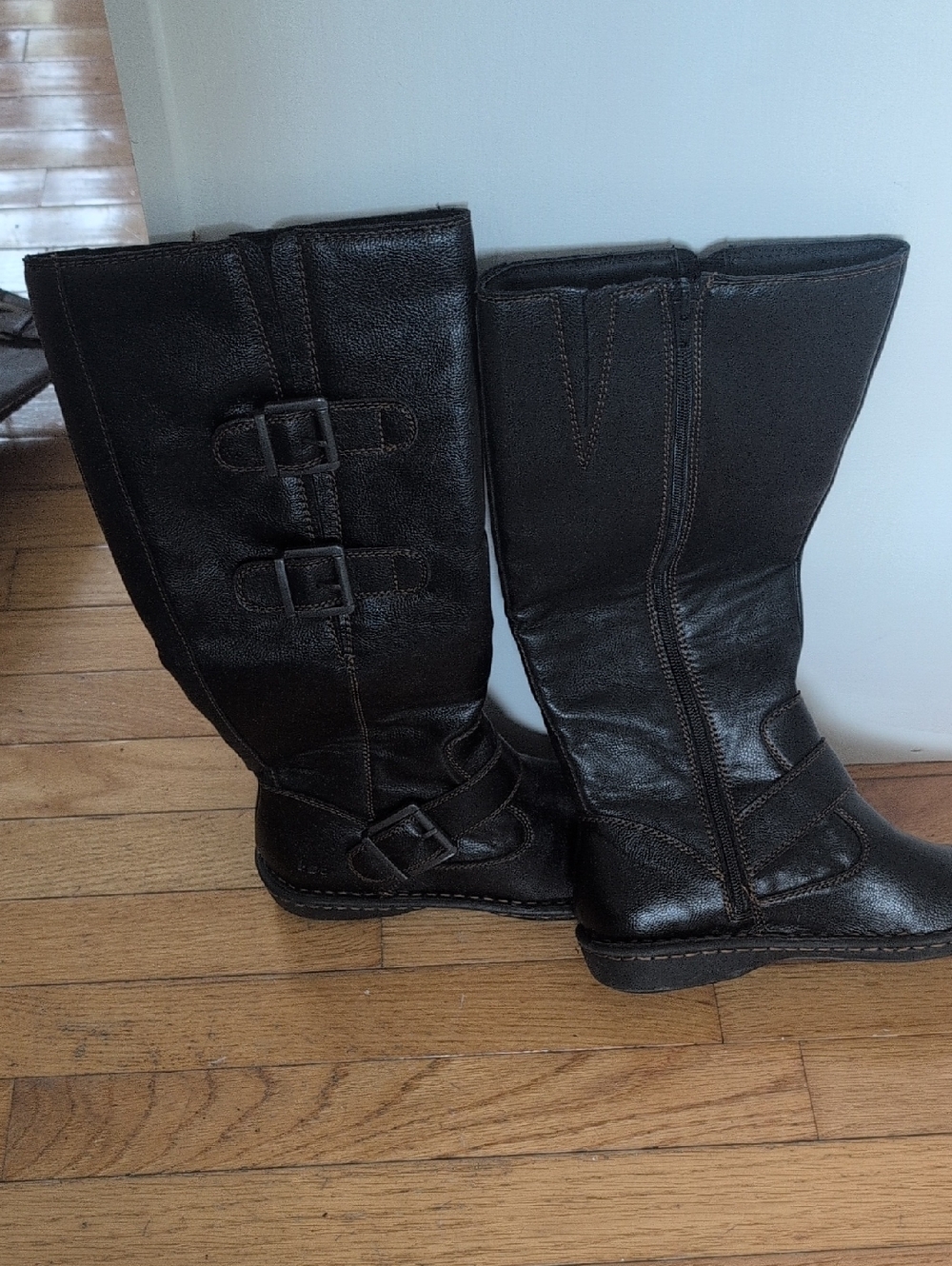 B.O.C Classic Black Tall Buckle Boots